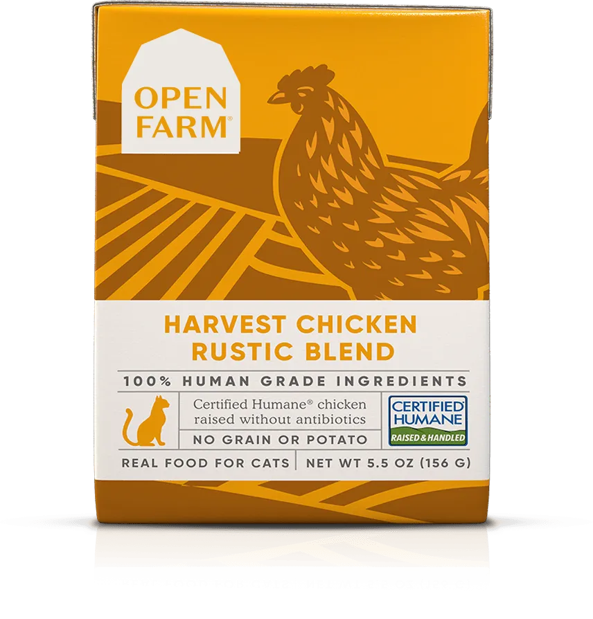 Open Farm Grain Free Harvest Chicken Recipe Rustic Blend Wet Cat Food