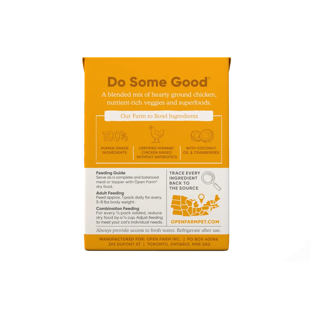 Open Farm Grain Free Harvest Chicken Recipe Rustic Blend Wet Cat Food