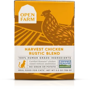 Open Farm Grain Free Harvest Chicken Recipe Rustic Blend Wet Cat Food