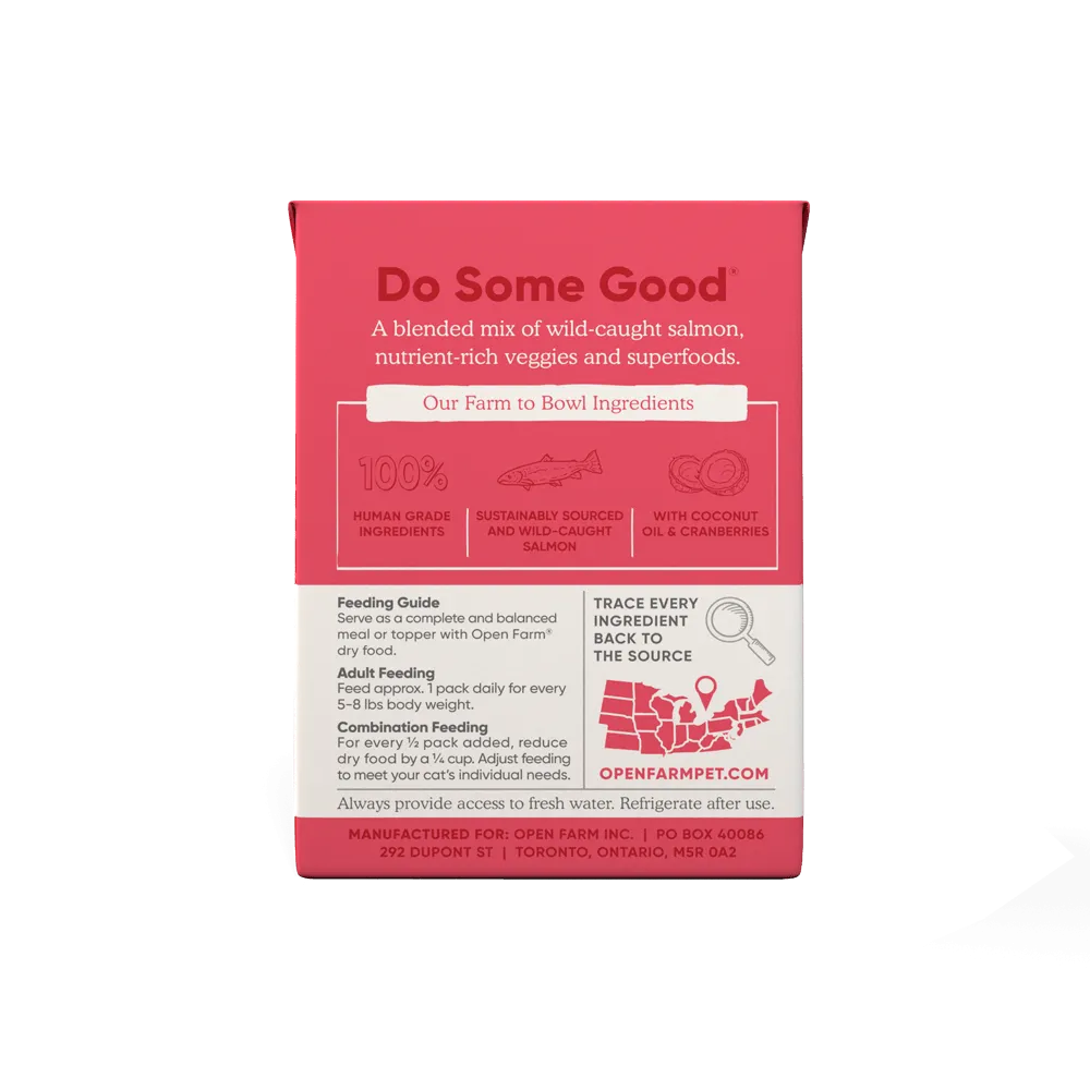 Open Farm Grain Free Wild Caught Salmon Recipe Rustic Blend Wet Cat Food