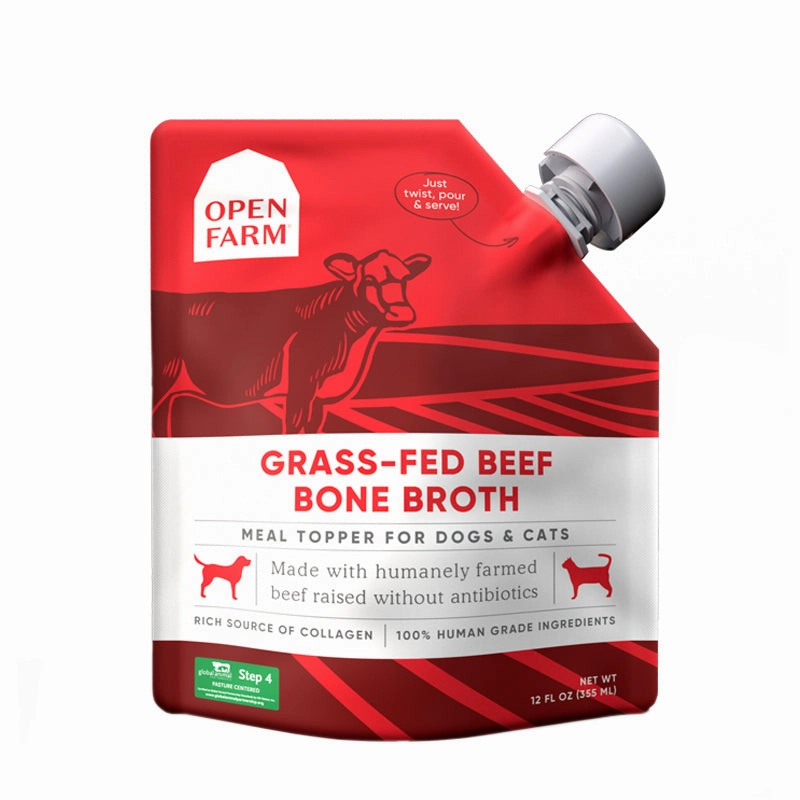 OPEN FARM Grass-Fed Beef Bone Broth for Dogs & Cats