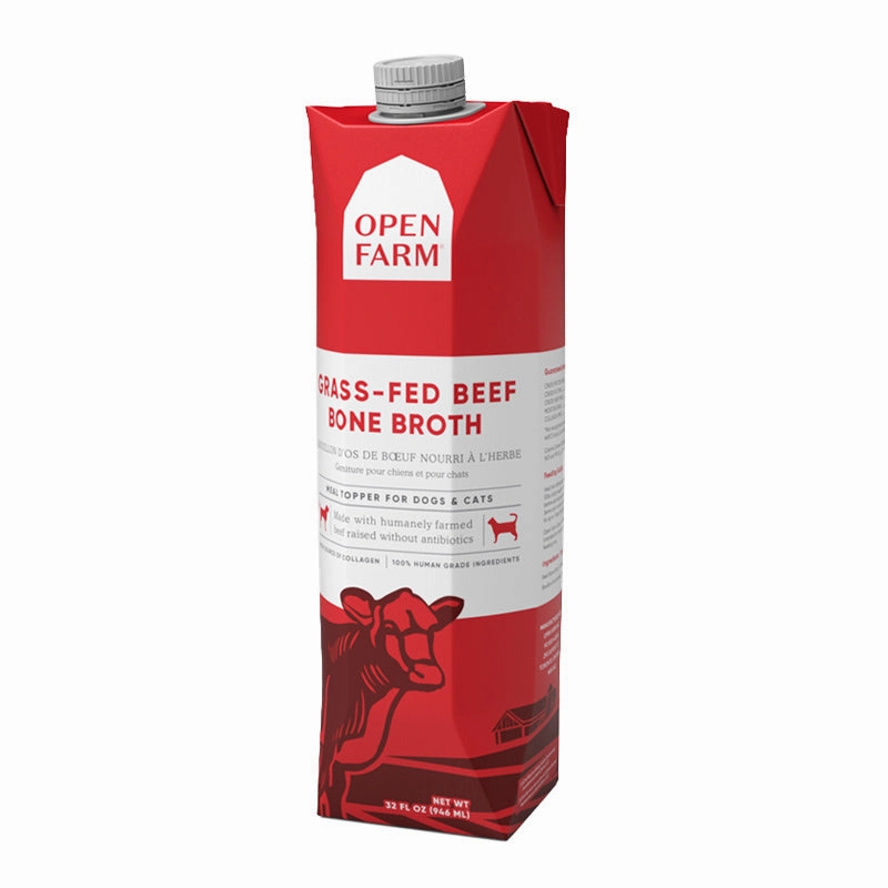 OPEN FARM Grass-Fed Beef Bone Broth for Dogs & Cats