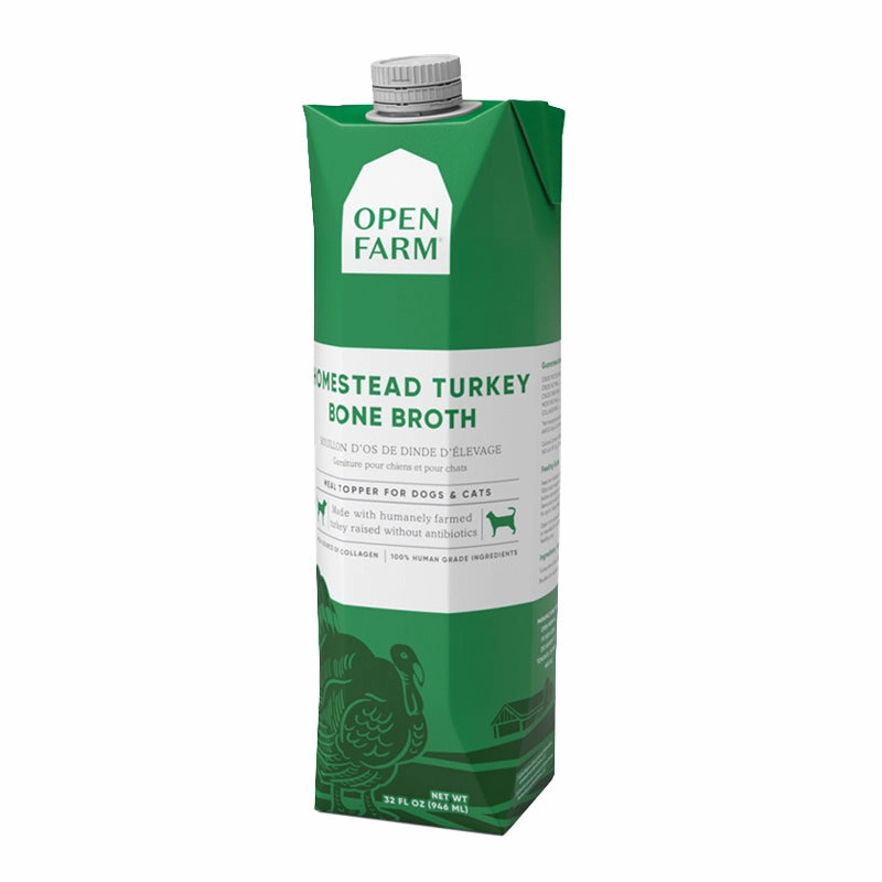 OPEN FARM Homestead Turkey Bone Broth for Dogs & Cats