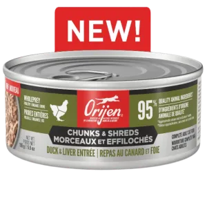Orijen Duck & Chicken Chunks & Shreds Entre Canned Cat Food, 5.5oz