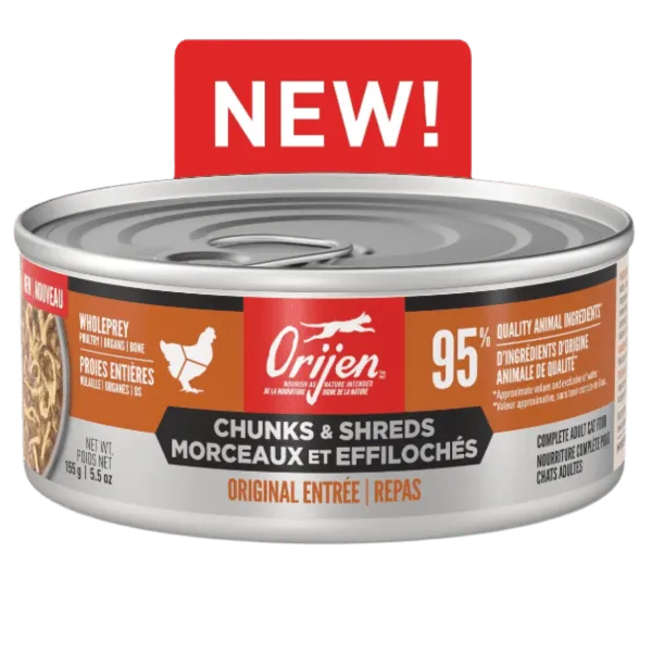 Orijen Original Chunks & Shreds Entre Canned Cat Food, 5.5oz