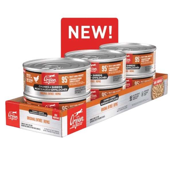 Orijen Original Chunks & Shreds Entre Canned Cat Food, 5.5oz