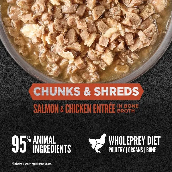 Orijen Salmon & Chicken Chunks & Shreds Entre Canned Cat Food, 5.5oz