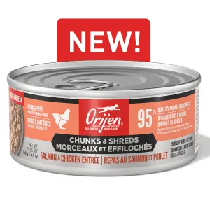 Orijen Salmon & Chicken Chunks & Shreds Entre Canned Cat Food, 5.5oz