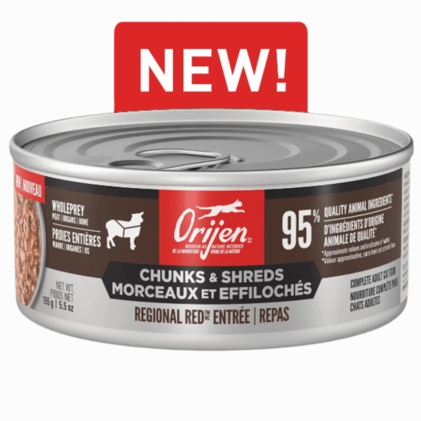 Orijen Regional Red Chunks & Shreds Entre Canned Cat Food, 5.5oz