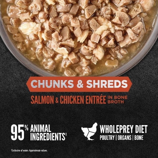 Orijen Salmon & Chicken Chunks & Shreds Entre Canned Cat Food, 5.5oz
