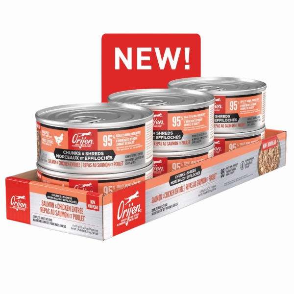 Orijen Salmon & Chicken Chunks & Shreds Entre Canned Cat Food, 5.5oz