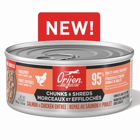 Orijen Salmon & Chicken Chunks & Shreds Entre Canned Cat Food, 5.5oz