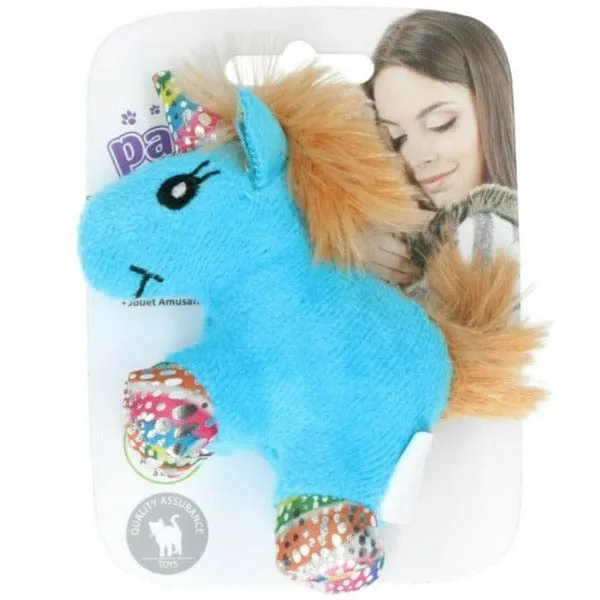 Pawise Unicorn Cat Toy; Brown Mane
