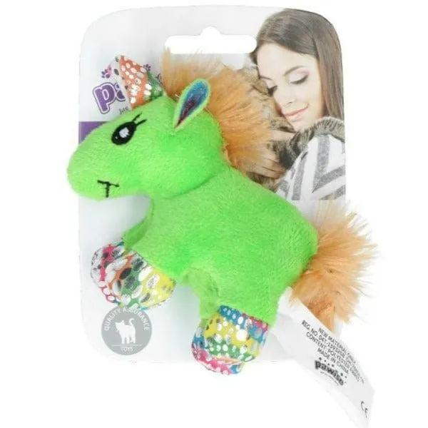 Pawise Unicorn Cat Toy; Brown Mane