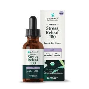 Pet Releaf Feline Stress Releaf 180mg Hemp Oil for Cats