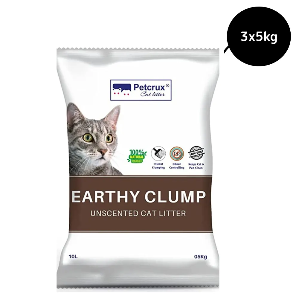Petcrux Earthy Clump Unscented Cat Litter