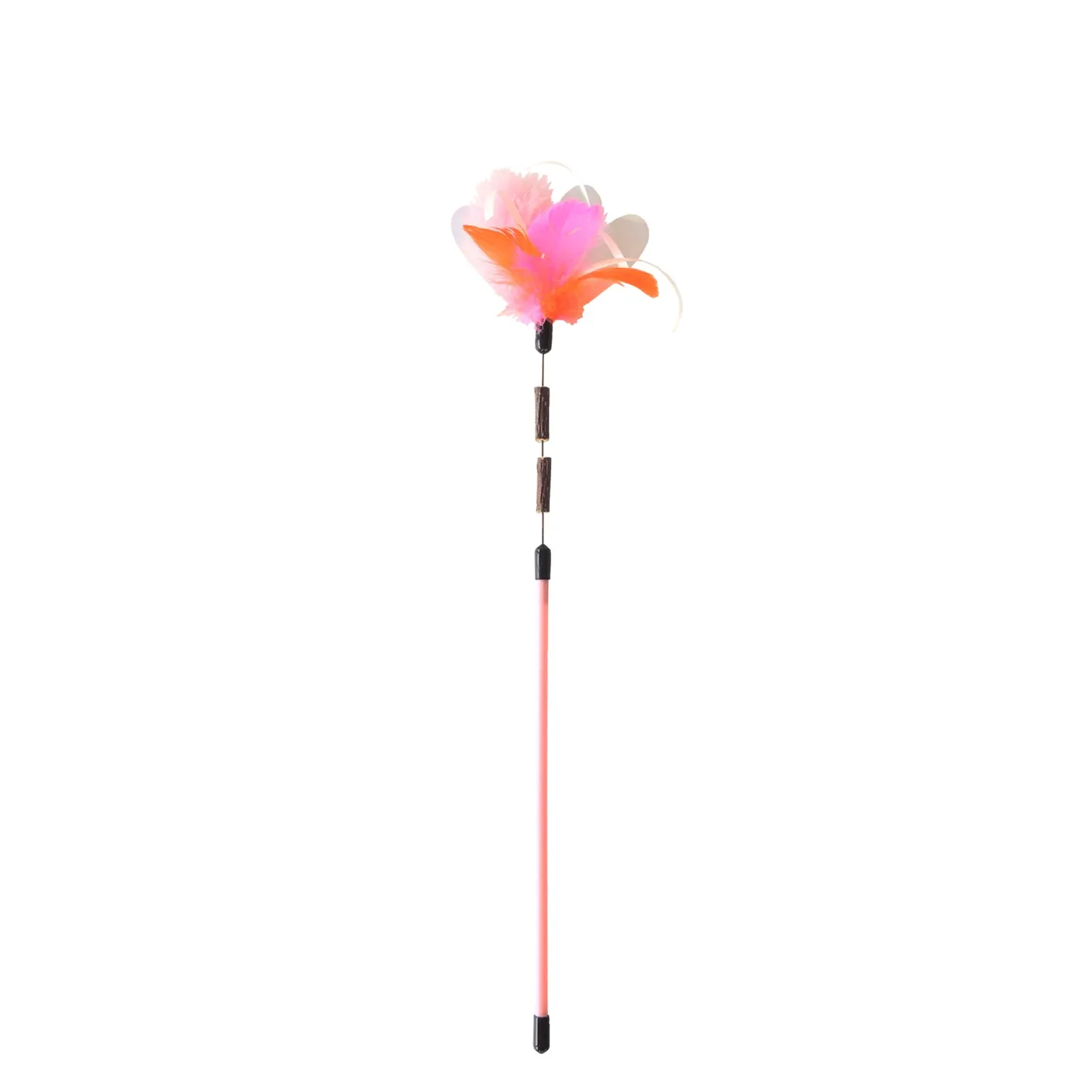 Petz Route Cat Toy Rustling Sounds Stick Toy with Silvervine Pink
