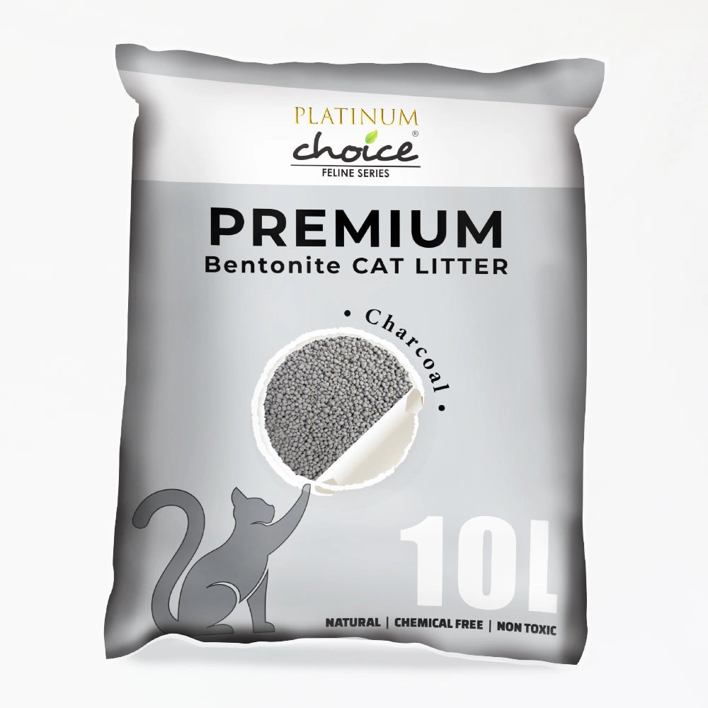 Platinum Choice Premium Bentonite Cat Litter Charcoal 10L