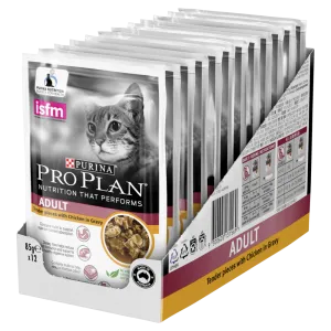 PRO PLAN - Adult Chicken in Gravy Cat Wet Food (85g x 12pk)
