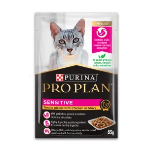 Pro Plan Cat Food Pouch Adult Sensitive Chicken & Gravy