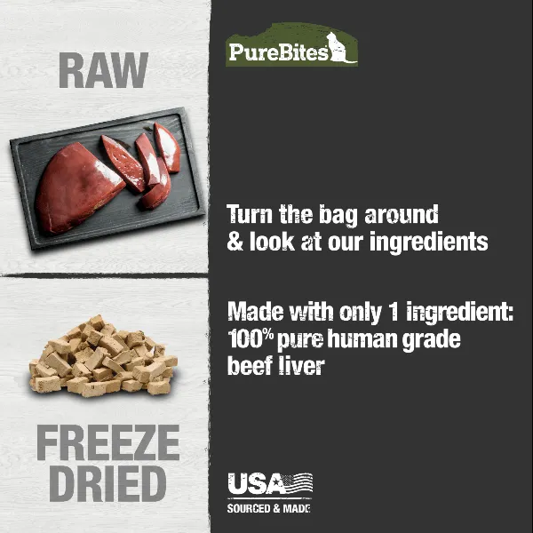PureBites Freeze Dried Beef Liver Cat Treat, 44g