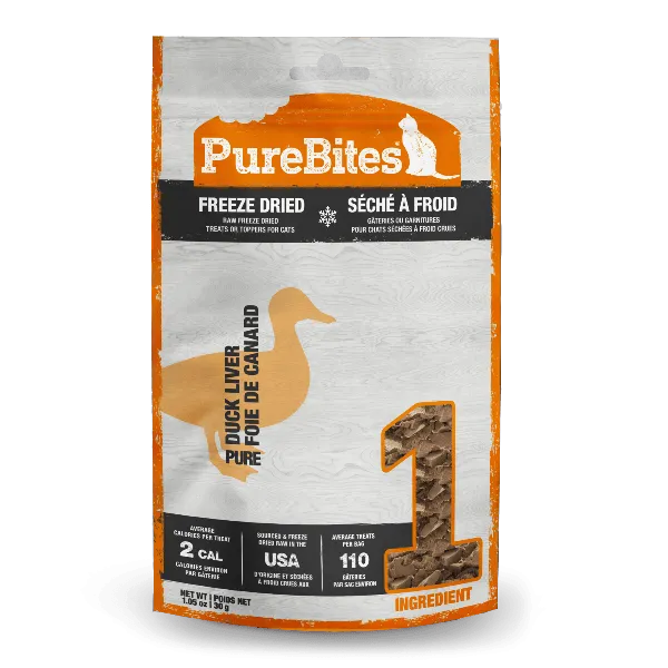 PureBites Freeze Dried Duck Liver Cat Treat, 30g