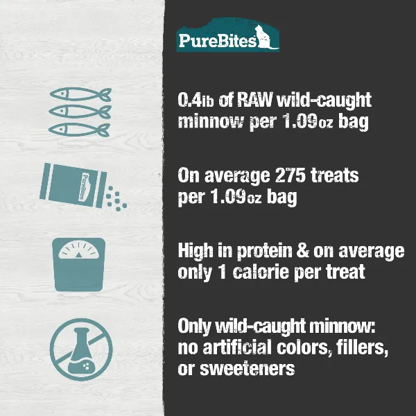 PureBites Freeze Dried Minnow Cat Treat, 66g