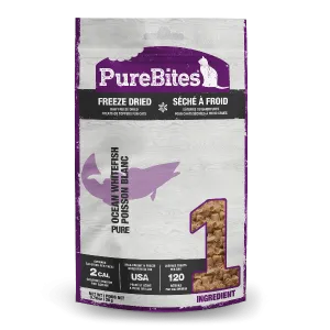 PureBites Freeze Dried Ocean Whitefish Cat Treat, 20g