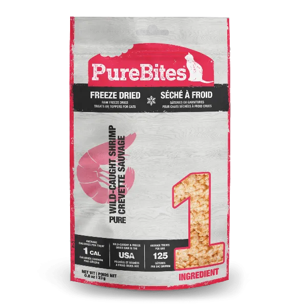 PureBites Freeze Dried Wild-Caught Shrimp Cat Treat, 23g