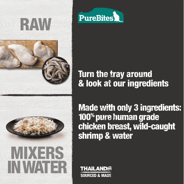 PureBites Mixers for Cats; Chicken Breast & Wild Shrimp