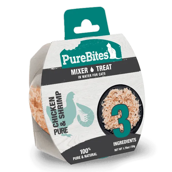 PureBites Mixers for Cats; Chicken Breast & Wild Shrimp