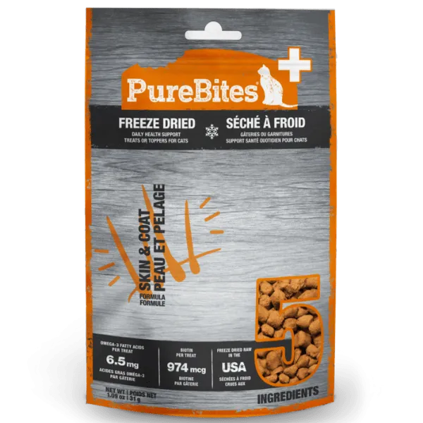 PureBites  Skin & Coat Freeze Dried Cat Treats, 31g