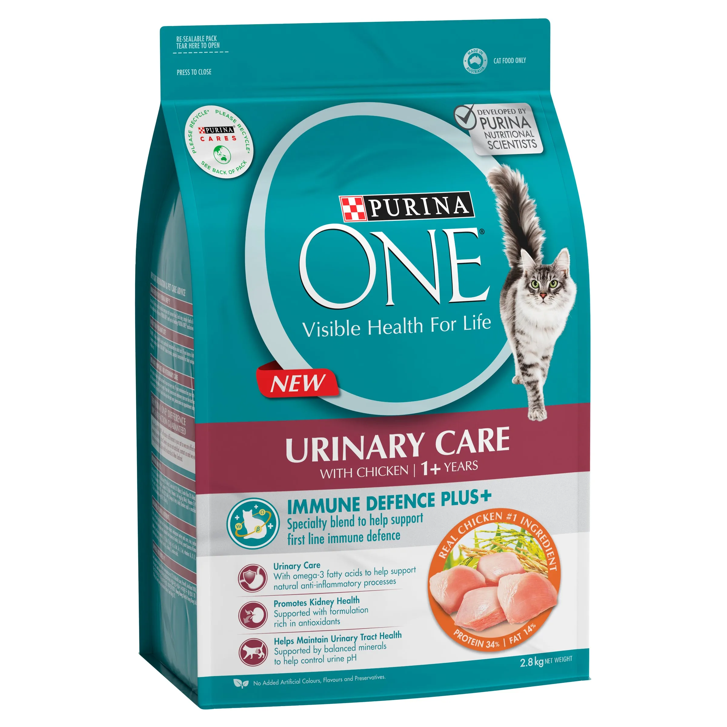 PURINA ONE - Adult Urinary Care Chicken Dry Cat Food (2.8kg)
