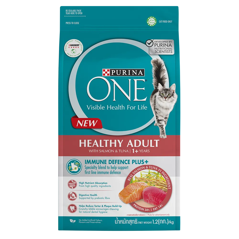 Purina One Cat Healthy Adult Salmon & Tuna 1.2kg