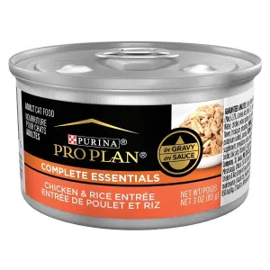 Purina Pro Plan Complete Essentials Chicken & Rice Entre in Gravy Canned Cat Food, 85g