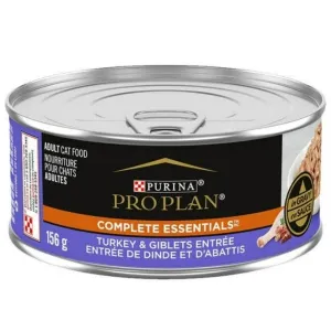 Purina Pro Plan Complete Essentials Turkey & Giblets Entree Canned Cat Food, 156g