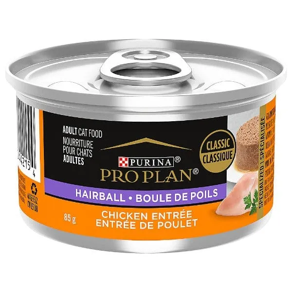 Purina Pro Plan Hairball Chicken Entre in Gravy Canned Cat Food, 85g