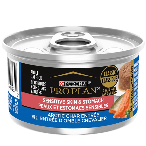 Purina Pro Plan Sensitive Skin & Stomach Arctic Char Entree Canned Cat Food, 85g