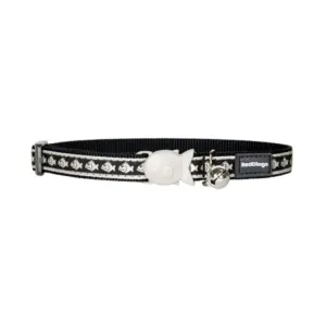 Red Dingo Cat Reflective Collar Black
