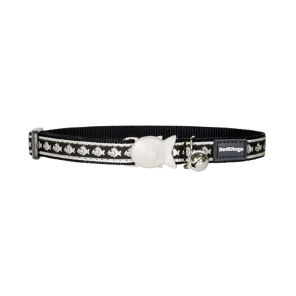 Red Dingo Cat Reflective Collar Black