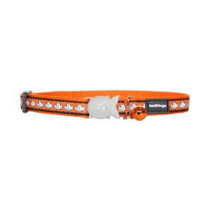 Red Dingo Cat Reflective Collar Orange