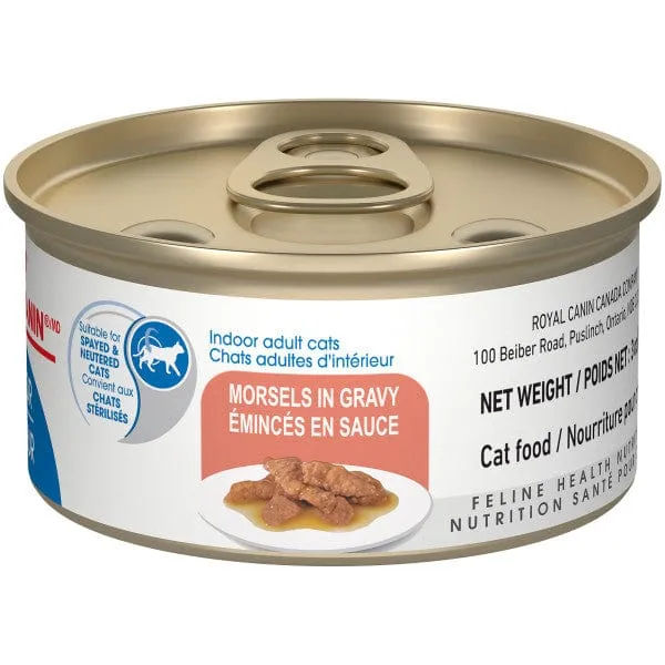 Royal Canin Indoor Adult Morsels in Gravy Canned Cat Food, 85g