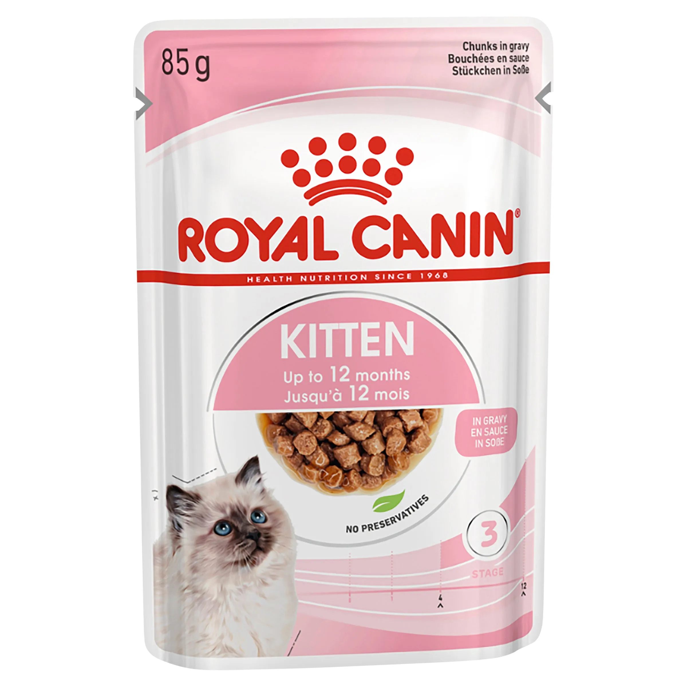 Royal Canin - Kitten in Gravy Cat Wet Food (85g x 12pk)