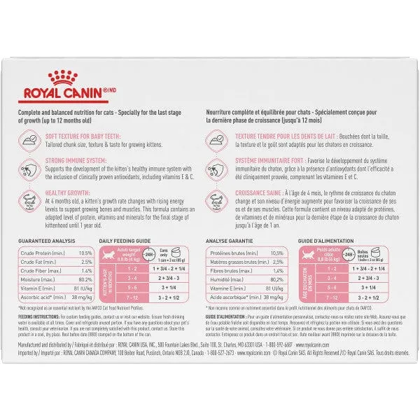 Royal Canin Kitten Thin Slices in Gravy Canned Cat Food 12 Pack