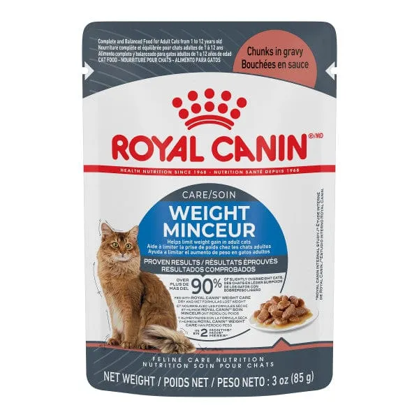 Royal Canin Weight Care Chunks in Gravy Adult Cat Food Pouch