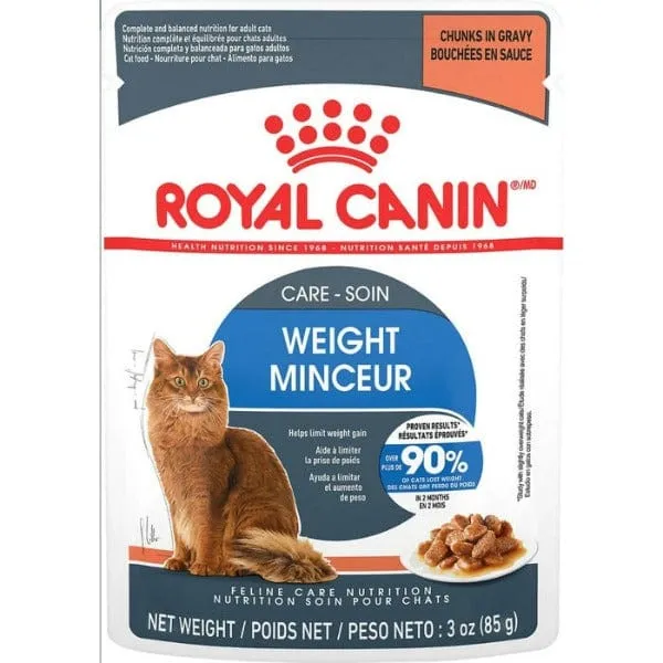 Royal Canin Weight Care Chunks in Gravy Adult Cat Food Pouch