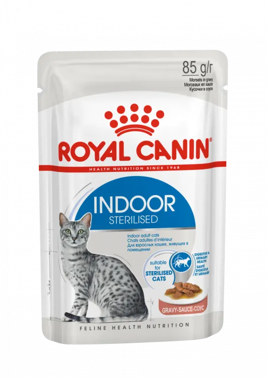 Royal Canin Wet Food - Indoor in Gravy (85G Pouch)