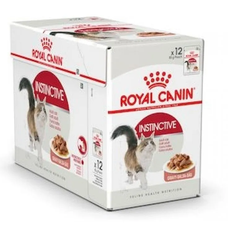 Royal Canin Wet Food - Instinctive For Adult Cats -Gravy (12 X 85G Pouches)