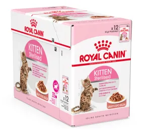 Royal Canin Wet Food - Kitten Sterilised Gravy (12 X 85G Pouches)