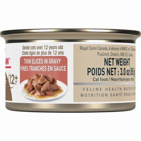 Royal Canin Aging 12  Thin Slices in Gravy Canned Cat Food, 85g